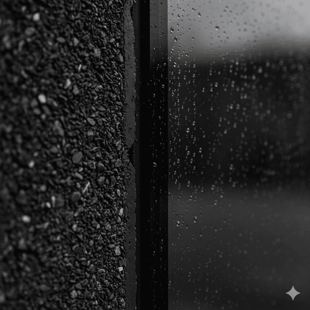 Concrete and glass detail