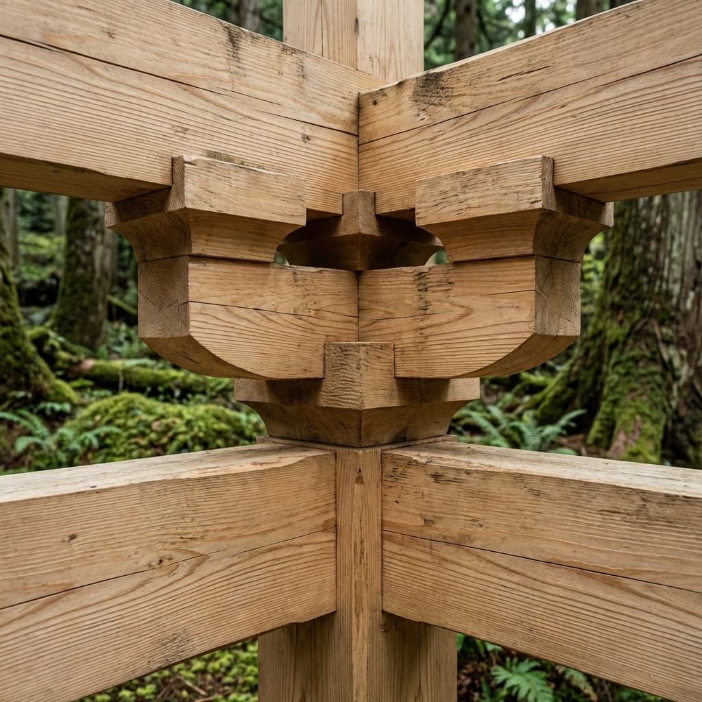 Kigumi traditional joinery detail